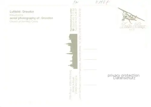 AK / Ansichtskarte Dresden Kreuzkirche Fliegeraufnahme Dresden