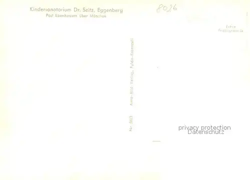 AK / Ansichtskarte Eggenberg_Oberbayern Kindersanatorium Dr Seitz Fliegeraufnahme Eggenberg Oberbayern
