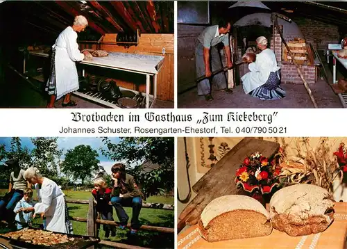 AK / Ansichtskarte Ehestorf_Harburg Brotbacken im Gasthaus Zum Kiekeberg Details Ehestorf_Harburg