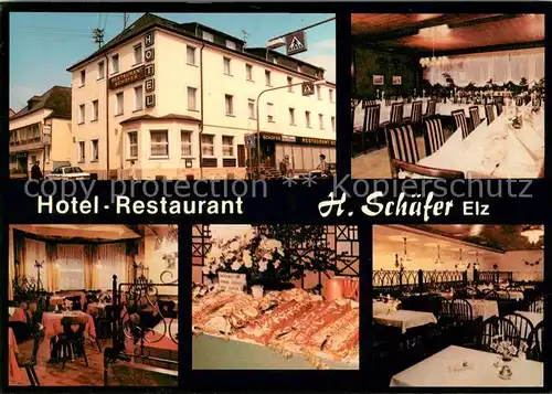 AK / Ansichtskarte Elz Hotel Restaurant Schaefer Gastraeume Bueffet Elz