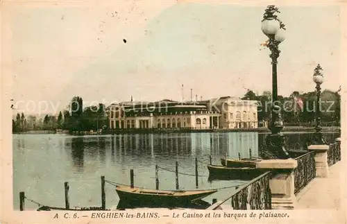 AK / Ansichtskarte Enghien les Bains Le Casino et les barques de plaisance Enghien les Bains