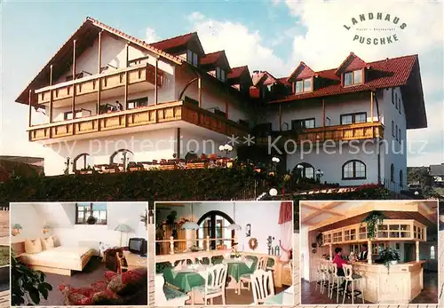 AK / Ansichtskarte Erdmannsdorf_Augustusburg Landhaus Puschke Zimmer Gaststube Bar Erdmannsdorf_Augustusburg