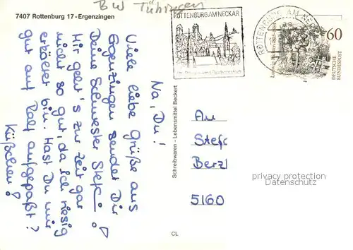 AK / Ansichtskarte Ergenzingen Rathaus Kirche Eckenweiler Liebfrauenhoehe Fliegeraufnahme Ergenzingen