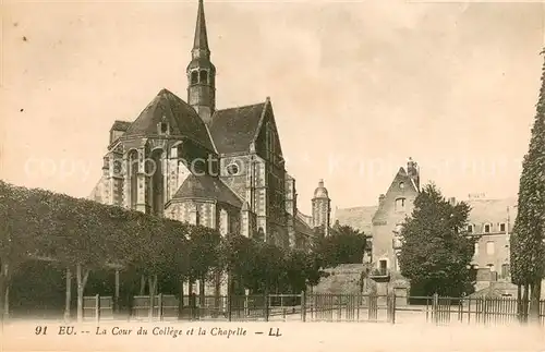 AK / Ansichtskarte Eu_Dieppe La Cour du College et la Chapelle 