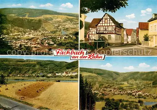 AK / Ansichtskarte Fachbach Teilansicht Landschaftspanorama Felder Fachbach