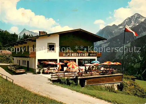 AK / Ansichtskarte Finkenberg_Tirol Alpengasthof Astegg Terrasse Alpen Finkenberg Tirol