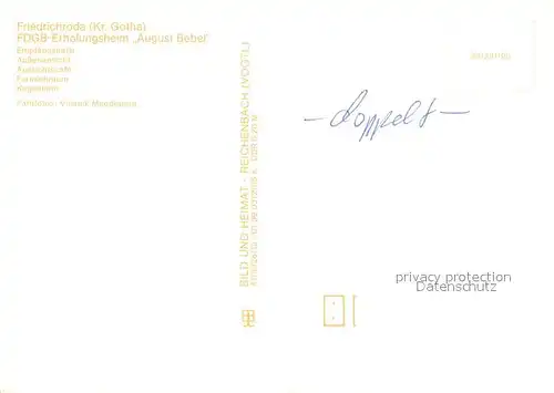 AK / Ansichtskarte Friedrichroda FDGB Erholungsheim August Bebel Empfangshalle Fernsehturm Kegelbahn Friedrichroda