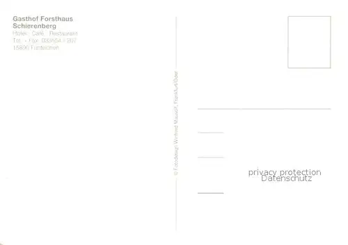 AK / Ansichtskarte Fuenfeichen_Eisenhuettenstadt Gasthof Forsthaus Schierenberg Hotel Cafe Restaurant Fuenfeichen