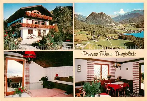 AK / Ansichtskarte Fuschl_See_Salzkammergut Pension Haus Bergblick Fremdenzimmer Fliegeraufnahme Fuschl_See_Salzkammergut