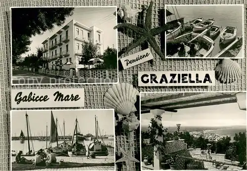 AK / Ansichtskarte Gabicce_Mare Pensione Graziella Panorama Riviera Adriatica Porto Gabicce Mare