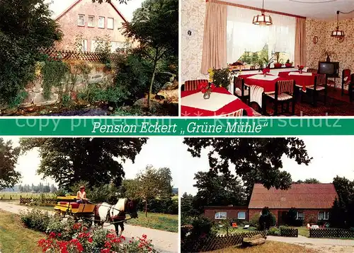 AK / Ansichtskarte Gistenbeck Pension Eckert Gruene Muehle Ponywagen Clenzer Schweiz Gistenbeck