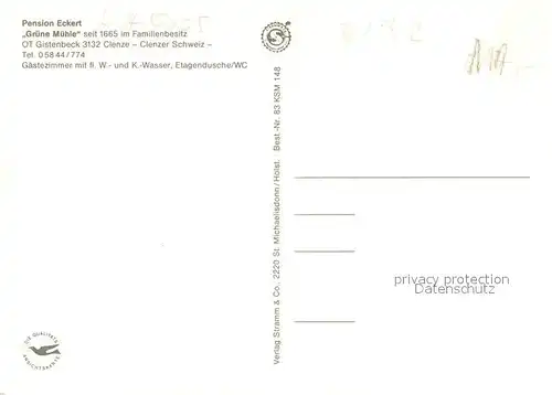 AK / Ansichtskarte Gistenbeck Pension Eckert Gruene Muehle Ponywagen Clenzer Schweiz Gistenbeck