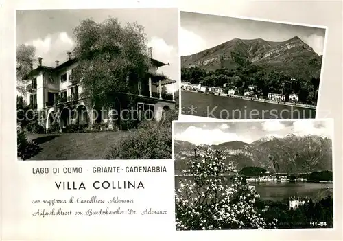 AK / Ansichtskarte Griante_Cadenabbia_Lago_di_Como Villa Collina Comersee Alpen Griante_Cadenabbia