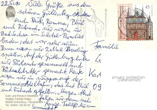 AK / Ansichtskarte Grillenberg Cafe Pension Waldblick  Grillenberg