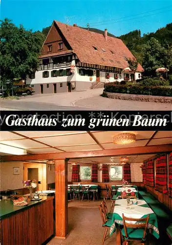 AK / Ansichtskarte Grimmerswald Gasthaus zum gruenen Baum Gastraum im Schwarzwald Grimmerswald