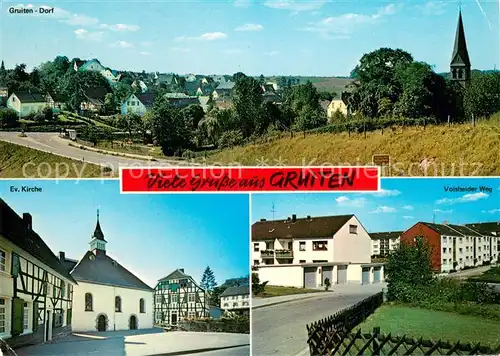 AK / Ansichtskarte Gruiten Dorfansicht Kirche Voisheider Weg Wohnsiedlung Gruiten