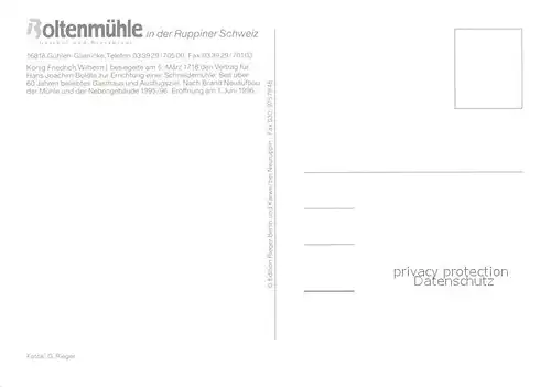 AK / Ansichtskarte Guehlen_Glienicke Boltenmuehle Ruppiner Schweiz Guehlen_Glienicke