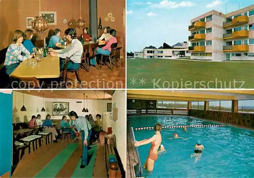 AK / Ansichtskarte Guenne Heinrich Luebke Haus Familienferien  und Bildungsstaette der KAB Hallenbad Kegelbahn Guenne