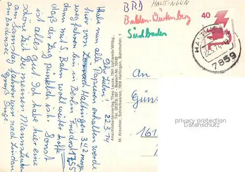 AK / Ansichtskarte Haltingen Panorama Kirche Haltingen