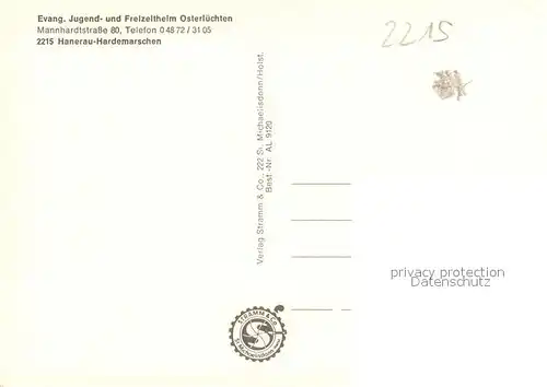 AK / Ansichtskarte Hanerau Hademarschen Ev Jugend und Freizeitheim Osterluechten Bettanlager Bungalows Kaminzimmer Hanerau Hademarschen