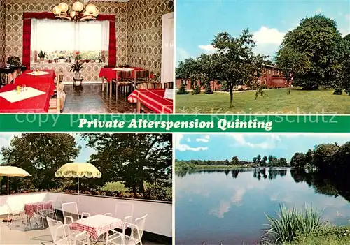 AK / Ansichtskarte Hartenholm Private Alterspension Quinting Zimmer Terrasse Seeblick Hartenholm