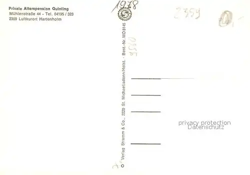 AK / Ansichtskarte Hartenholm Private Alterspension Quinting Zimmer Terrasse Seeblick Hartenholm