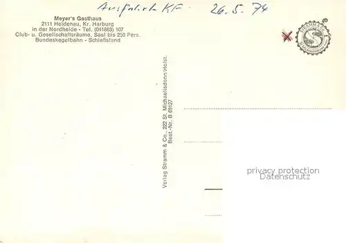 AK / Ansichtskarte Heidenau_Nordheide Meyer s Gasthaus Kegelbahn Heidenau Nordheide