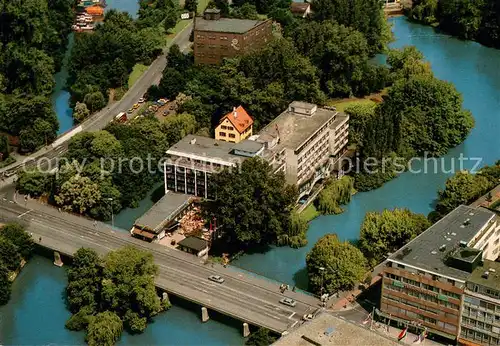 AK / Ansichtskarte Heilbronn_Neckar Insel Hotel Friedrich Ebert Bruecke Fliegeraufnahme Heilbronn Neckar