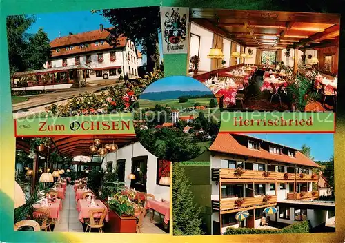 AK / Ansichtskarte Herrischried Landgasthof Pension Zum Ochsen Restaurant Terrasse Herrischried
