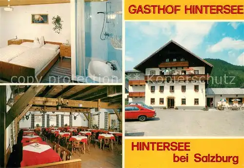 AK / Ansichtskarte Hintersee_Salzburg Gasthof Hintersee Fremdenzimmer Gastraum Hintersee Salzburg