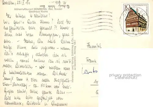 AK / Ansichtskarte Homberg_Efze Gasthaus Krone Homberg Efze