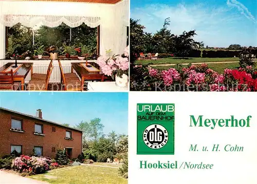 AK / Ansichtskarte Hooksiel_Nordseebad Meyerhof Gaststube Panorama Hooksiel_Nordseebad