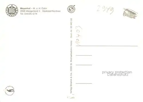 AK / Ansichtskarte Hooksiel_Nordseebad Meyerhof Gaststube Panorama Hooksiel_Nordseebad