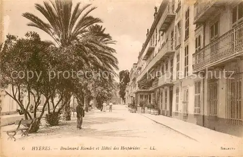 AK / Ansichtskarte Hyeres_les_Palmiers Boulevard Riondet Hotel des Hesperides Hyeres_les_Palmiers