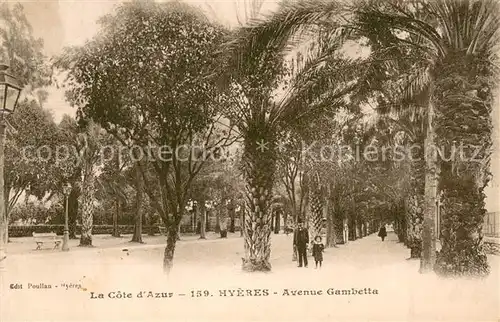 AK / Ansichtskarte Hyeres_les_Palmiers Avenue Gambetta Hyeres_les_Palmiers