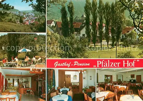 AK / Ansichtskarte Iggelbach Hotel Pension Pfaelzer Hof Gastraeume Terrasse Iggelbach