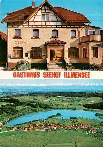 AK / Ansichtskarte Illmensee Gasthaus Seehof Fliegeraufnahme Illmensee