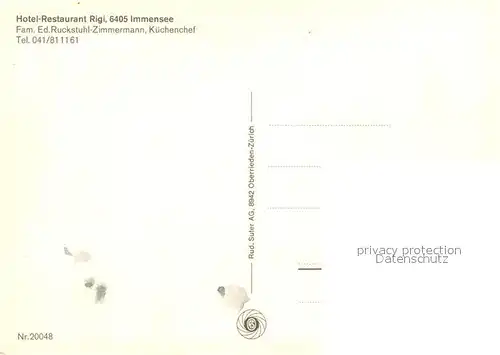 AK / Ansichtskarte Immensee Hotel Restaurant Rigi am Zugersee Bootsanleger Immensee