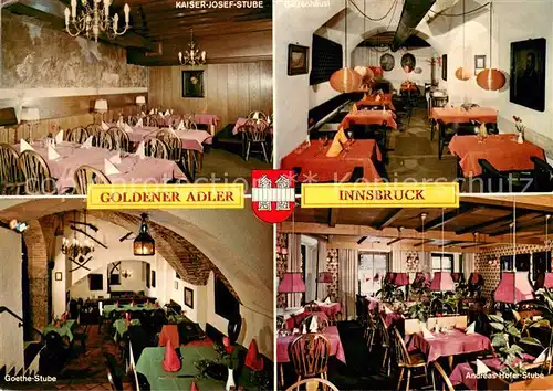 AK / Ansichtskarte Innsbruck Cammerlander s Historisches Hotel Restaurant Goldener Adler Innsbruck