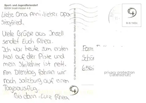 AK / Ansichtskarte Inzell Sport und Jugendferiendorf Fliegeraufnahme Inzell