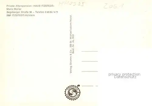 AK / Ansichtskarte Itzstedt Alterspension Haus Itzstedt Details Itzstedt