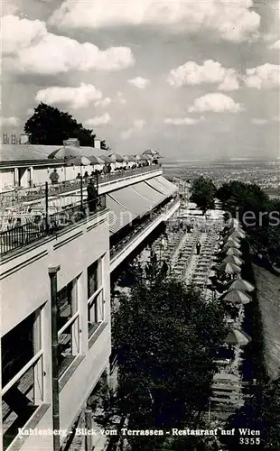 AK / Ansichtskarte Kahlenberg_Wien Blick vom Terrassen Restaurant auf Wien Kahlenberg_Wien