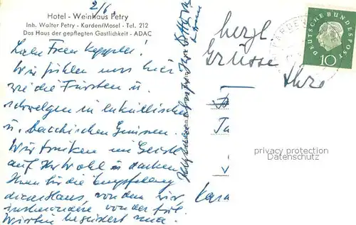 AK / Ansichtskarte Karden Stadtpanorama mit Kirche Moseltal Weinberge Karden