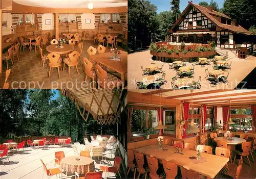 AK / Ansichtskarte Kelkheim Cafe Restaurant Weinstube Gastraeume Terrasse Kelkheim