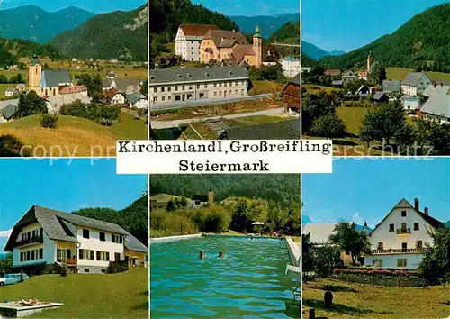 AK / Ansichtskarte Kirchenlandl_Grossreifling Teilansichten Steweag Haus Schwimmbad Gasthof 