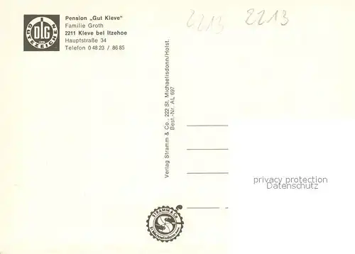 AK / Ansichtskarte Kleve_Itzehoe Pension Gut Kleve Schwanenteich Wassertretanlage  Kleve_Itzehoe