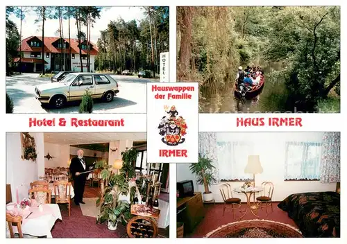 AK / Ansichtskarte Kolkwitz_Cottbus Hotel Restaurant Haus Irmer Wappen 