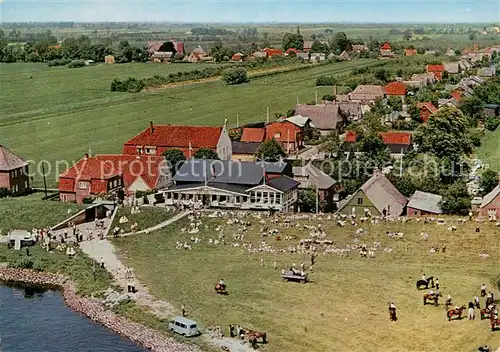 AK / Ansichtskarte Kollmar_Holstein Faehrhaus Kollmar Fliegeraufnahme 