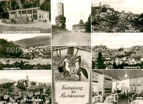 AK / Ansichtskarte Koenigstein_Taunus Gaststaette Fuchstanz Falkenstein Feldberg Kronberg Reifenberg Koenigstein Gaststube Koenigstein_Taunus