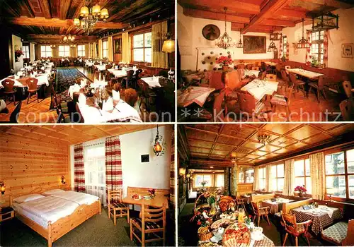 AK / Ansichtskarte Kreut_Wildsteig Alpengasthof Kreut Alm Gastraeume Zimmer Kreut_Wildsteig